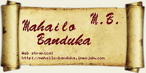 Mahailo Banduka vizit kartica